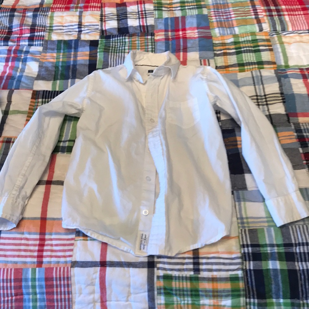 Janie and Jack white collared button down shirts